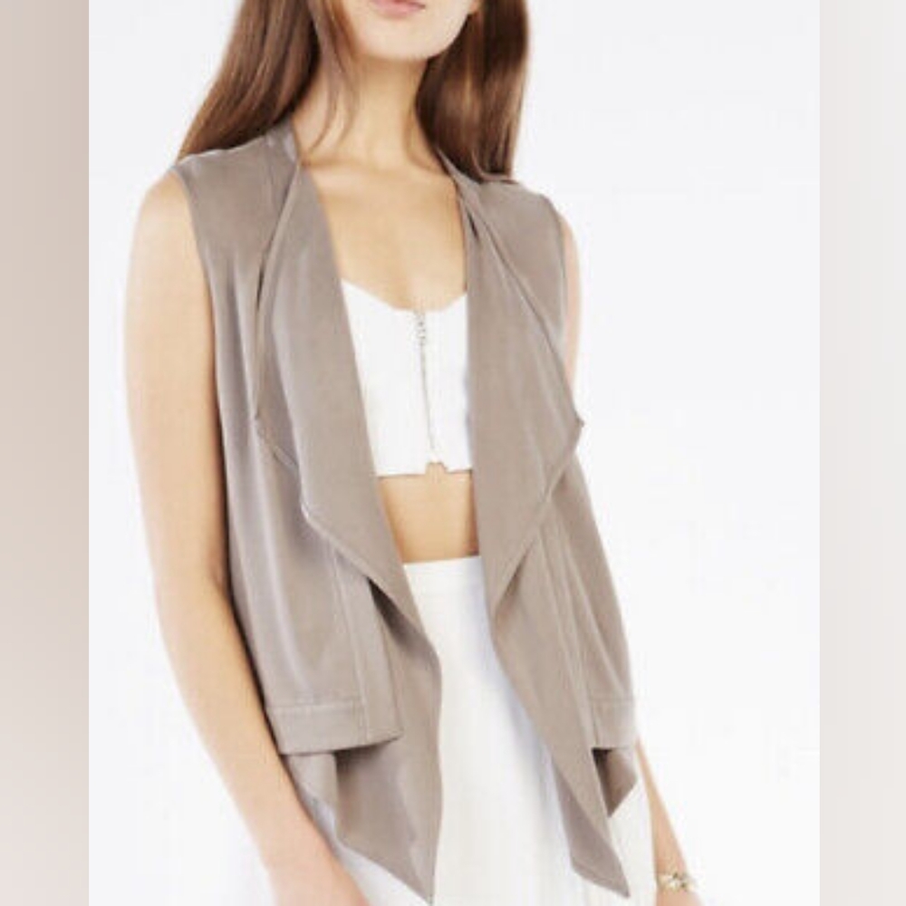 NWT BCBGMaxAzria Ryland Drape Front Vest